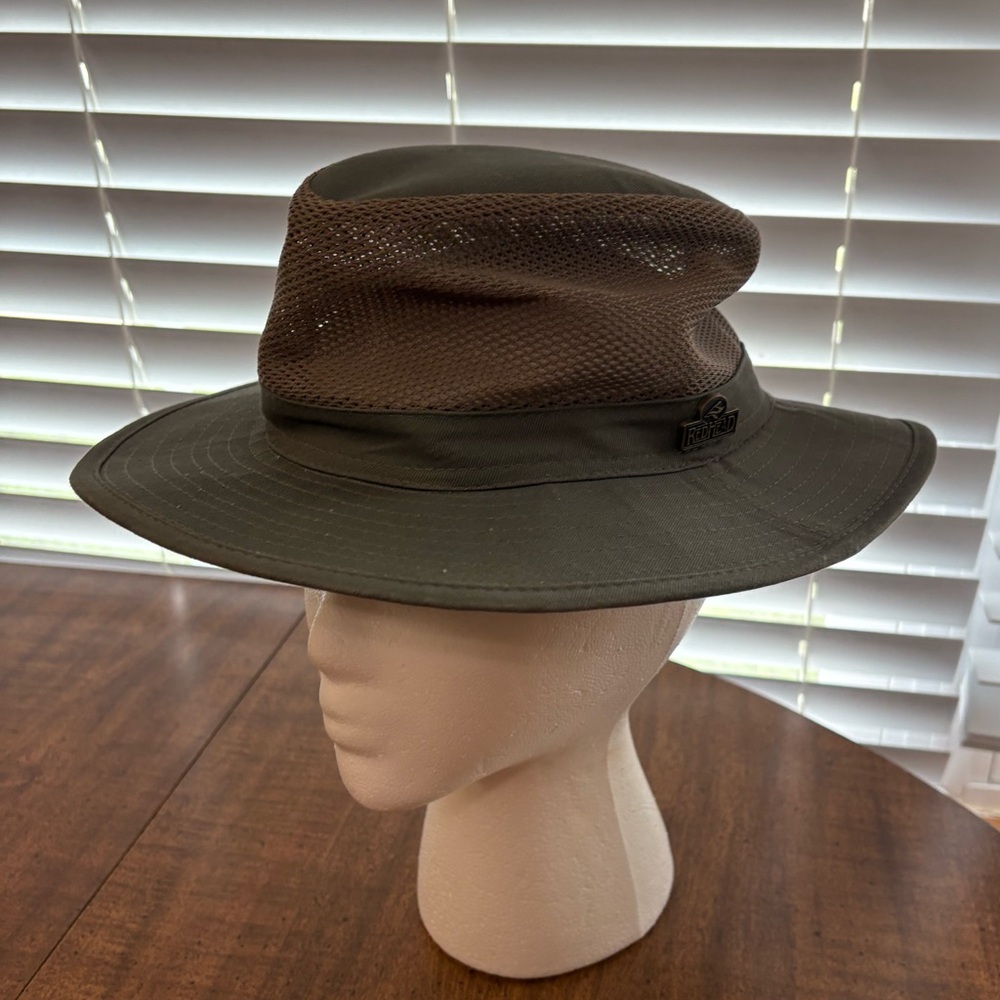 RedHead Safari Hat size medium gray with breathable mesh small brim
